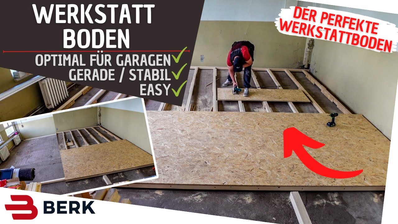 Werkstattboden mit Platz für Kabel und Absaugung !!! 