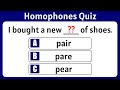 Homophones Quiz: CAN YOU SCORE 15/15? Homophones in English Quiz #8