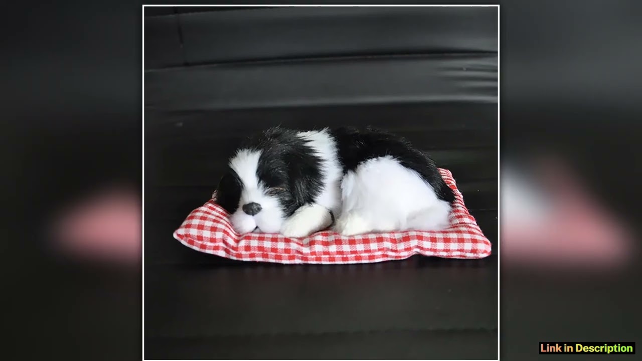 ABS Plush Dogs Car Ornament Decoration Simulation Sleeping Dog Toy Automotive Dashboard Decor