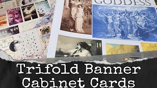 releasethecraftin is live! - Trifold Banner Cabinet Cards - Junk Journal Ephemera - Celestial