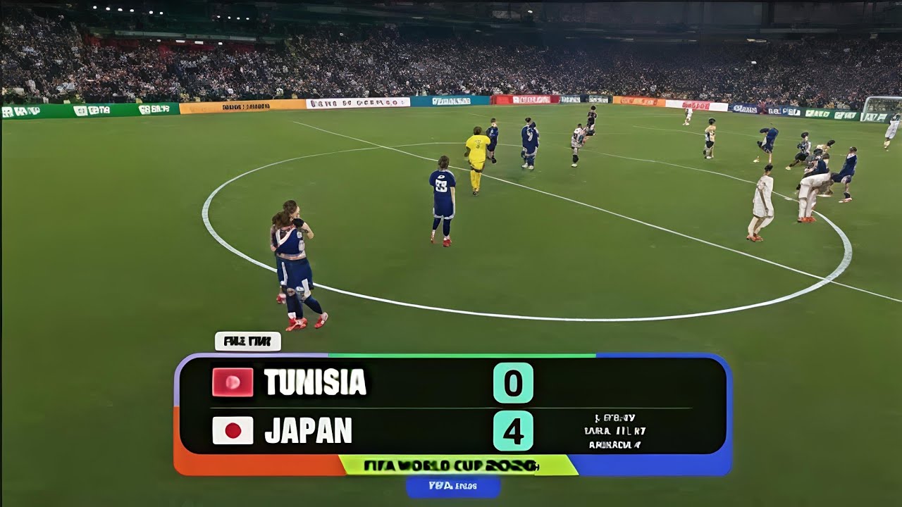 Japan 4-0 vs Tunisia Highlights | 日本 4-0 チュニジア ハイライト