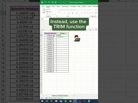 remove #scientific notations in #excel , #exceltricks #exceltips #spreadsheet #analysis