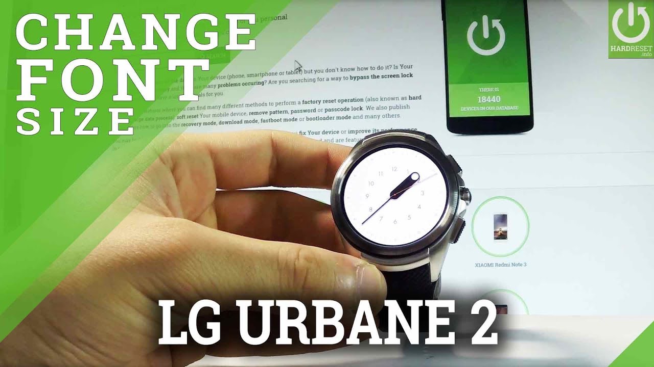 How to Change Font Size in LG Watch Urbane 2 - Font Settings