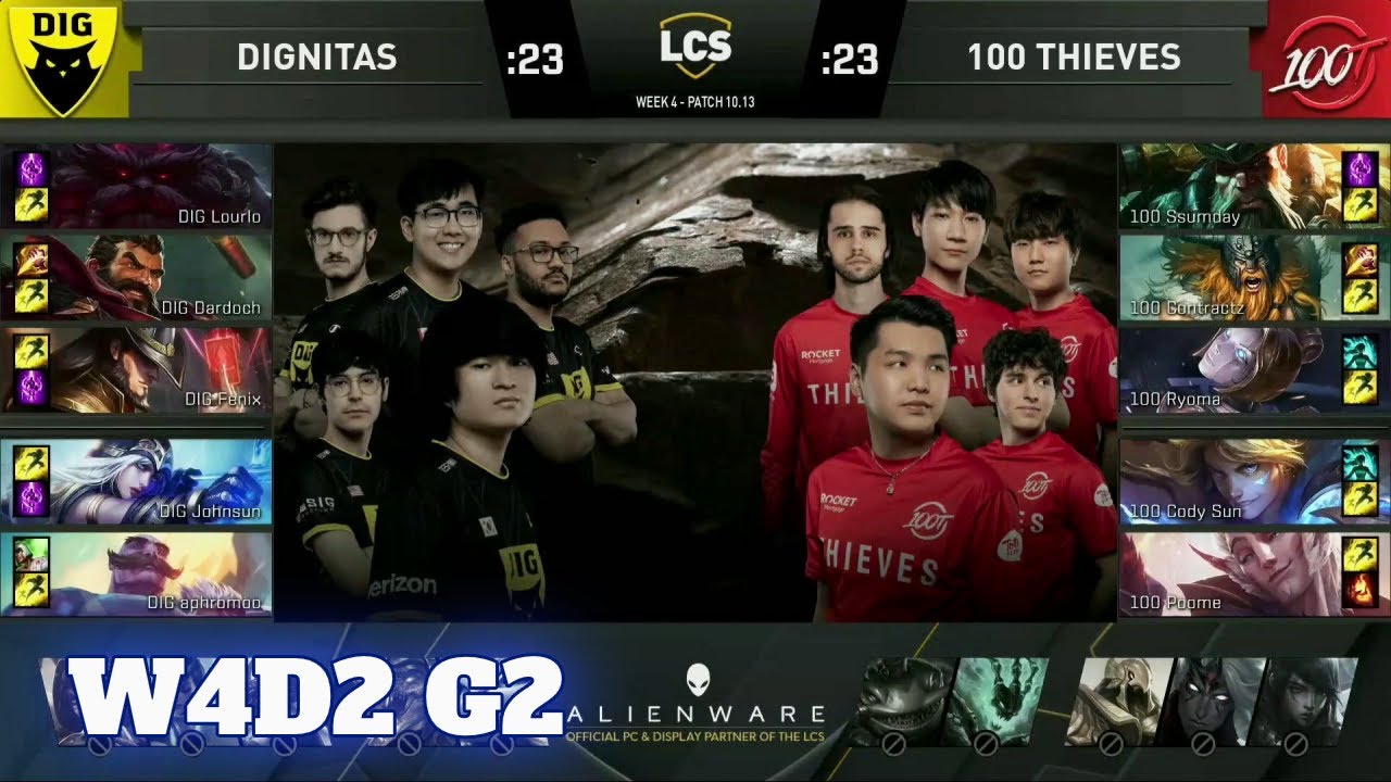 Dignitas vs 100 Thieves | 4週目2日目S10LCS2020年夏| DIG vs 100 W4D2