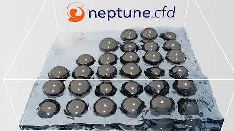 Water dam break over obstacles with neptune_cfd