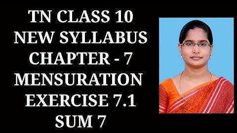 10th Maths Ch-7 Mensuration | Ex-7.1 (7th sum) | Samacheer One plus One channel