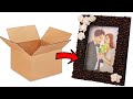 Make Light Weight Photo Frame With Waste Cardboard Box| Gift Ideas for Valentines Day | Paper Girl