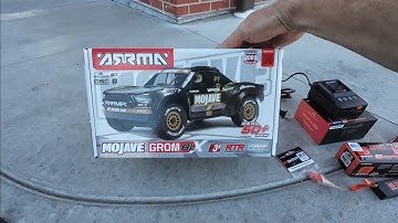 Arrma Mojave Grom BLX 223s unboxing speed test 2s and 3s 
