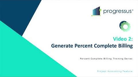 Progressus Percent Complete Billing - Part 2 - Calculating and Printing Percent Complete Invoices