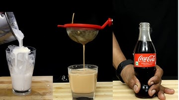 Coca cola la Float | caremal tea | healthy coconut milk shake | #asmr #cooking  #shorts