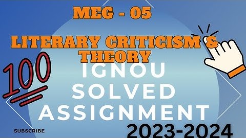 MEG -05 SOLVED ASSIGNMENTS 2023-24 JULY & JANUARY SESSION