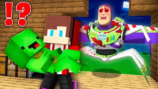 How JJ and Mikey ESCAPE From SCARY BUZZ LIGHTYEAR Toy Story! in Minecraft! - Maizen