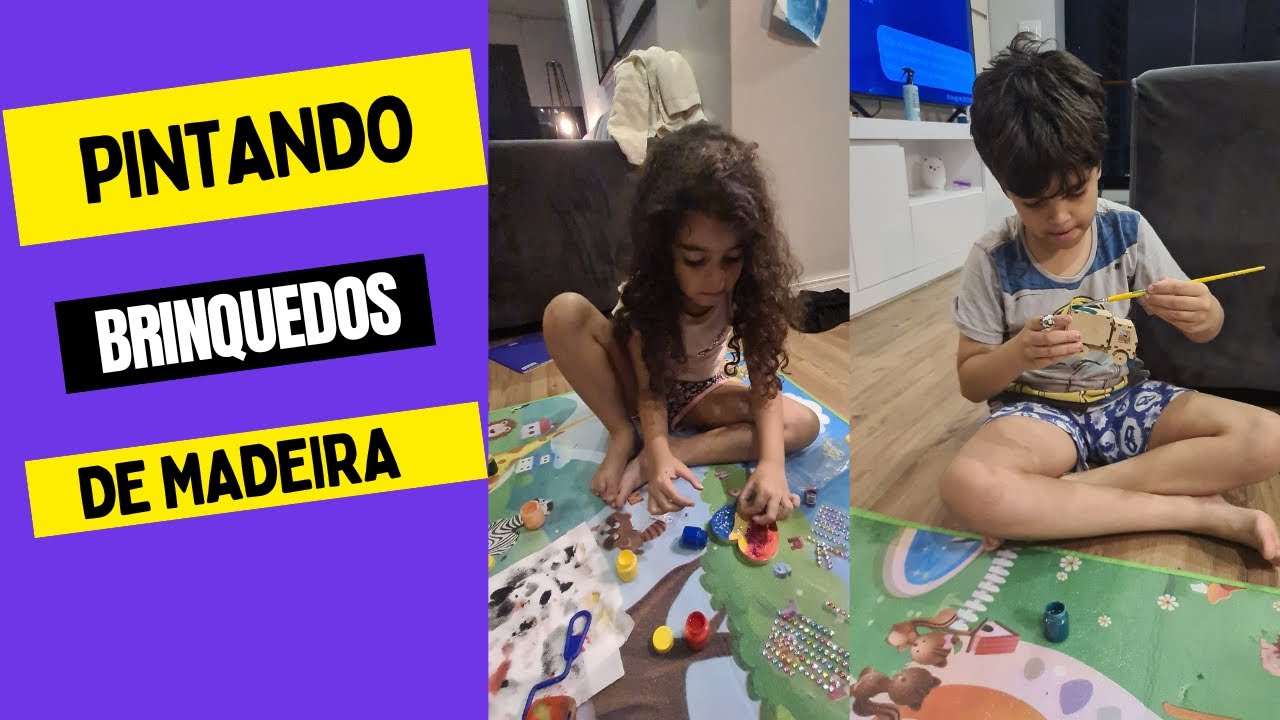Pintando Brinquedos De Madeira Youtube 