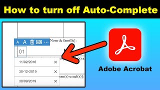 How to Turn off Auto-Complete in Adobe Acrobat | Autofill disable