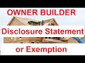 What is an Owner Builder Affidavit?