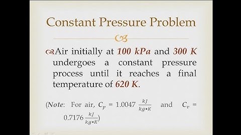 Thermodynamics | Isobaric (Constant Pressure) Process in Ideal Gas -- Sample Worked Problem 1