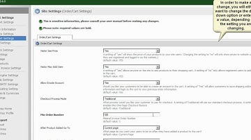 Pinnacle Cart: Updating Your Order and Cart Setting in Pinnacle Cart Shopping Cart