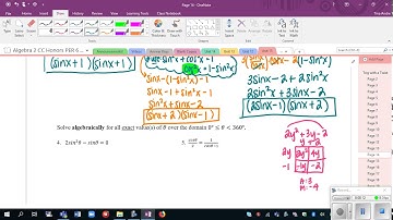3  Factoring & Solving Quadratic Trig Equations Video