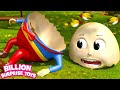 Humpty Dumpty sentado em uma parede 🥚 Canções infantis | BillionSurpriseToys portugueses