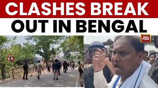 West Bengal Poll Violence: Crude Bomb Blast Triggers Massive TMC-AGUP Clashes In Murshidabad screenshot 2