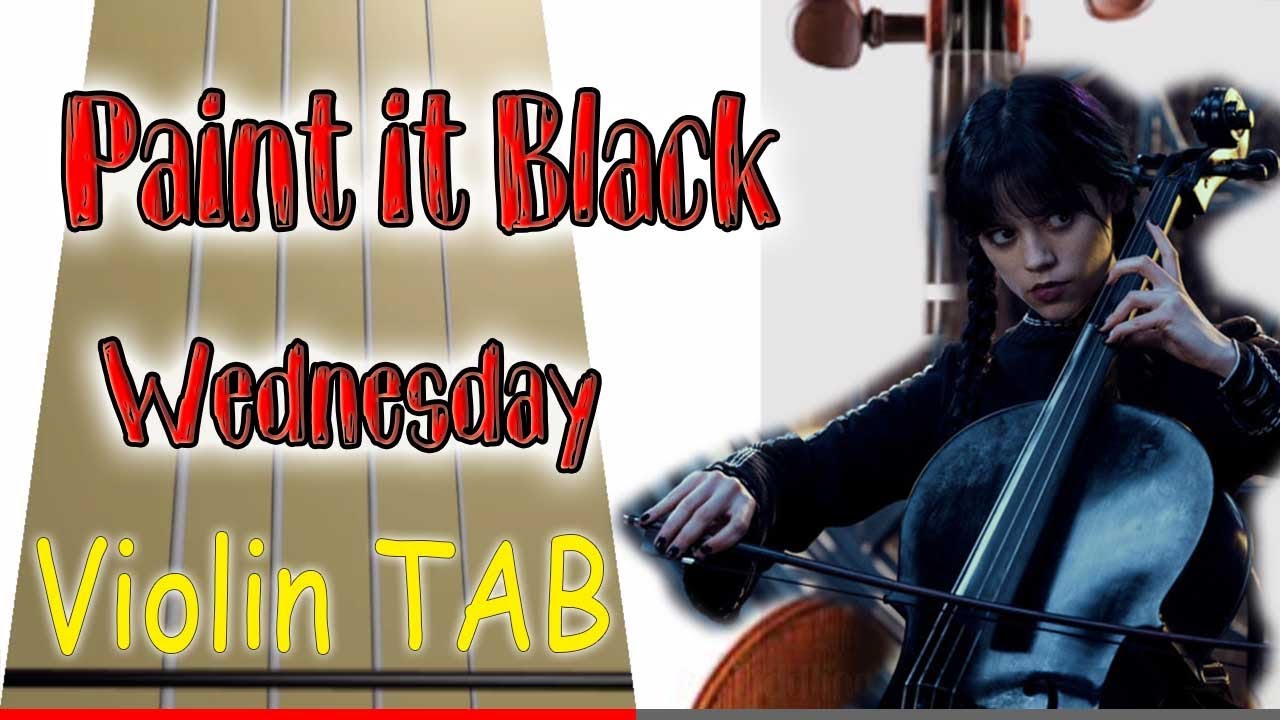 Paint it Black (Wednesday) Westworld Violin Play Along Tab Tutorial