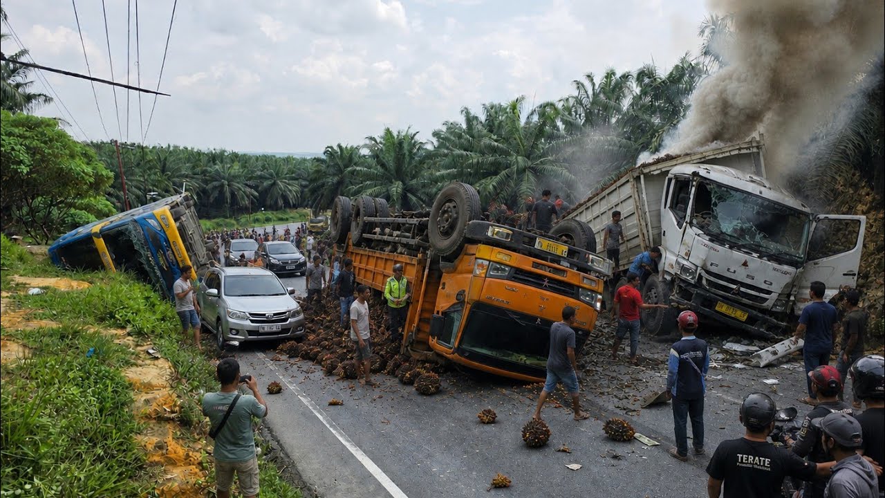 Kecelakaan Tragis Bus Dan Truck‼️Evakuasi Penuh Drama 