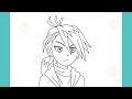 how to draw ukyo ibuki from beyblade burst drawing