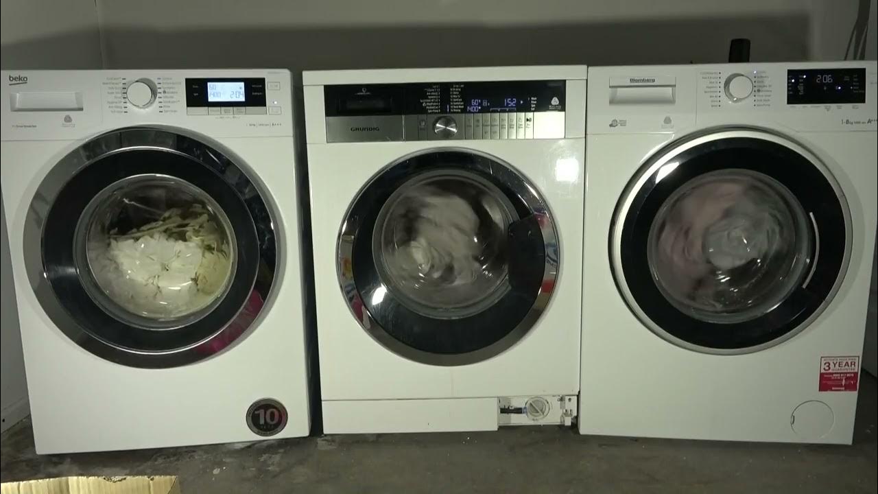 Wash Race No.380B Beko vs grundig vs blomberg / Cotton 60'c YouTube