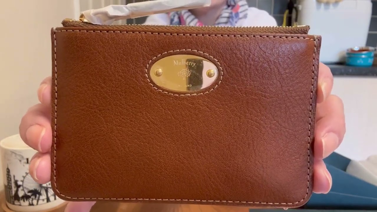 Unboxing Mulberry Small Zip Coin Pouch | Oak Legacy NVT Leather
