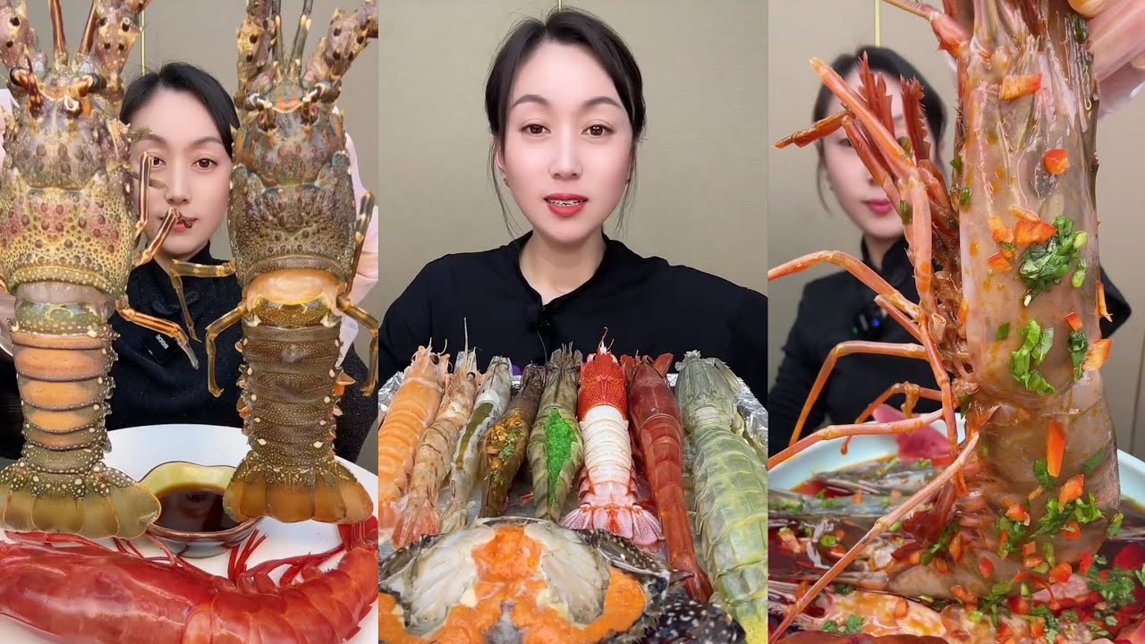 Yummy #583 Eat Lobster 🦞, Shrimp 🍤🦐, ..{ seafood 🦐 🦐 } #mukbang #seafood #delicious