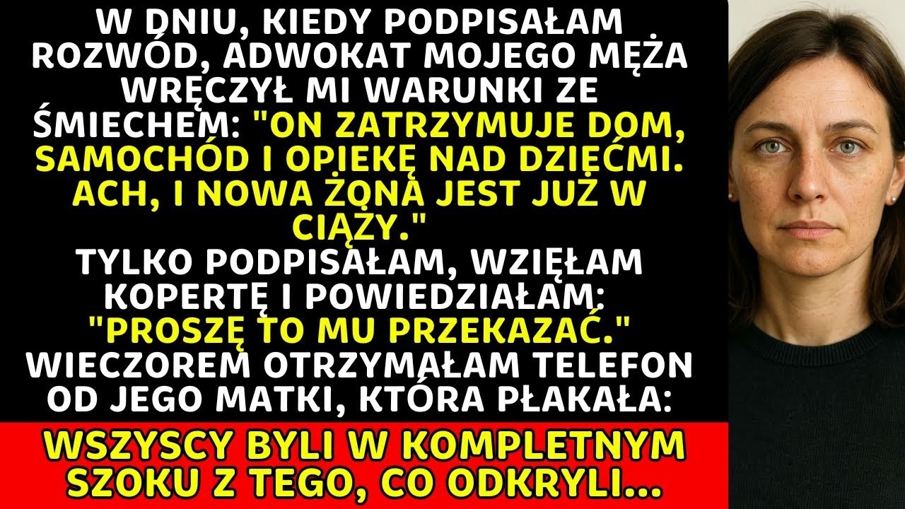Podczas rozwodu mąż próbował zabrać mi wszystko, ale to co zrobiłam pozbawiło ich mowy