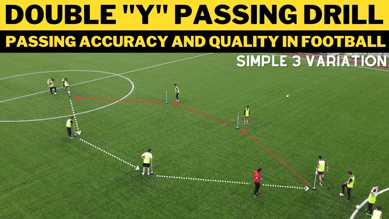 Exercice de passage en double Y  3 variantes  Prcision et qualit des passes dans le football