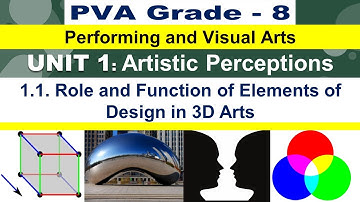 PVA G – 8 | UNIT 1: Artistic Perceptions | 1.1. Role and Function of Elements of Design in 3D Arts🎨