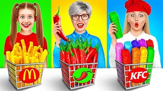 Tantangan Memasak Aku Vs Nenek  Situasi Makanan Lucu Dengan Koki Oleh Mega Game