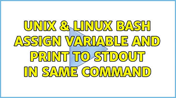 Unix & Linux: bash: assign variable and print to stdout in same command (3 Solutions!!)