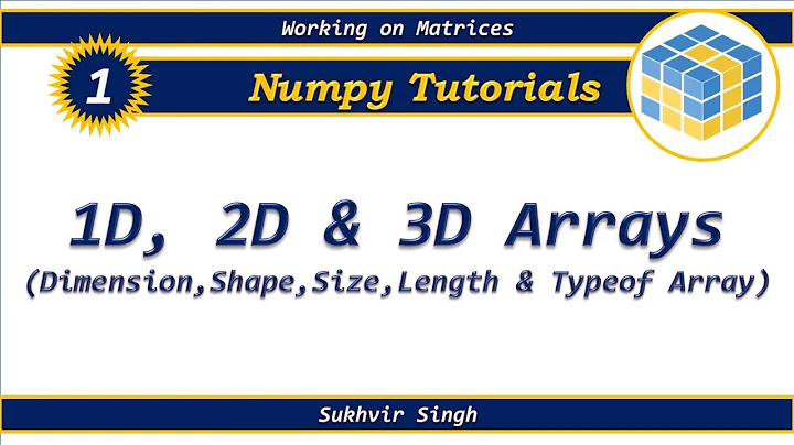 Numpy Tutorials Part 1: 1D 2D and 3D Arrays