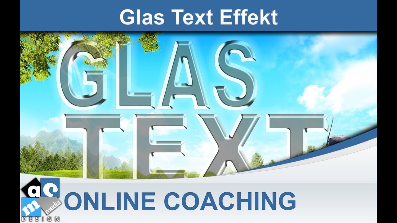 How To Glas Text Erstellen Tutorial Deutsch Photoshop Youtube