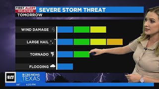 Thursday's severe storm threat includes large hail, damaging winds