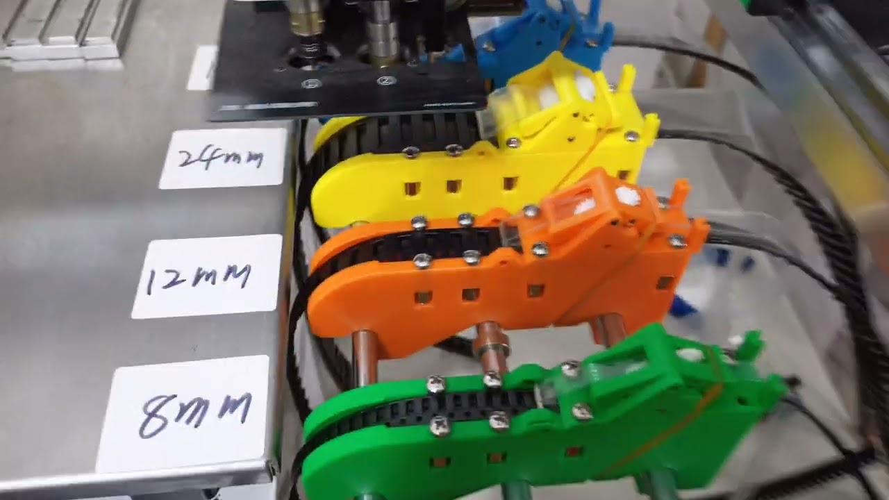 SMT Feeder Demo: 24mm Auto Film-Removing Needle Type (Zhengbang, YY1, OPENPNP) Continuous Feeding