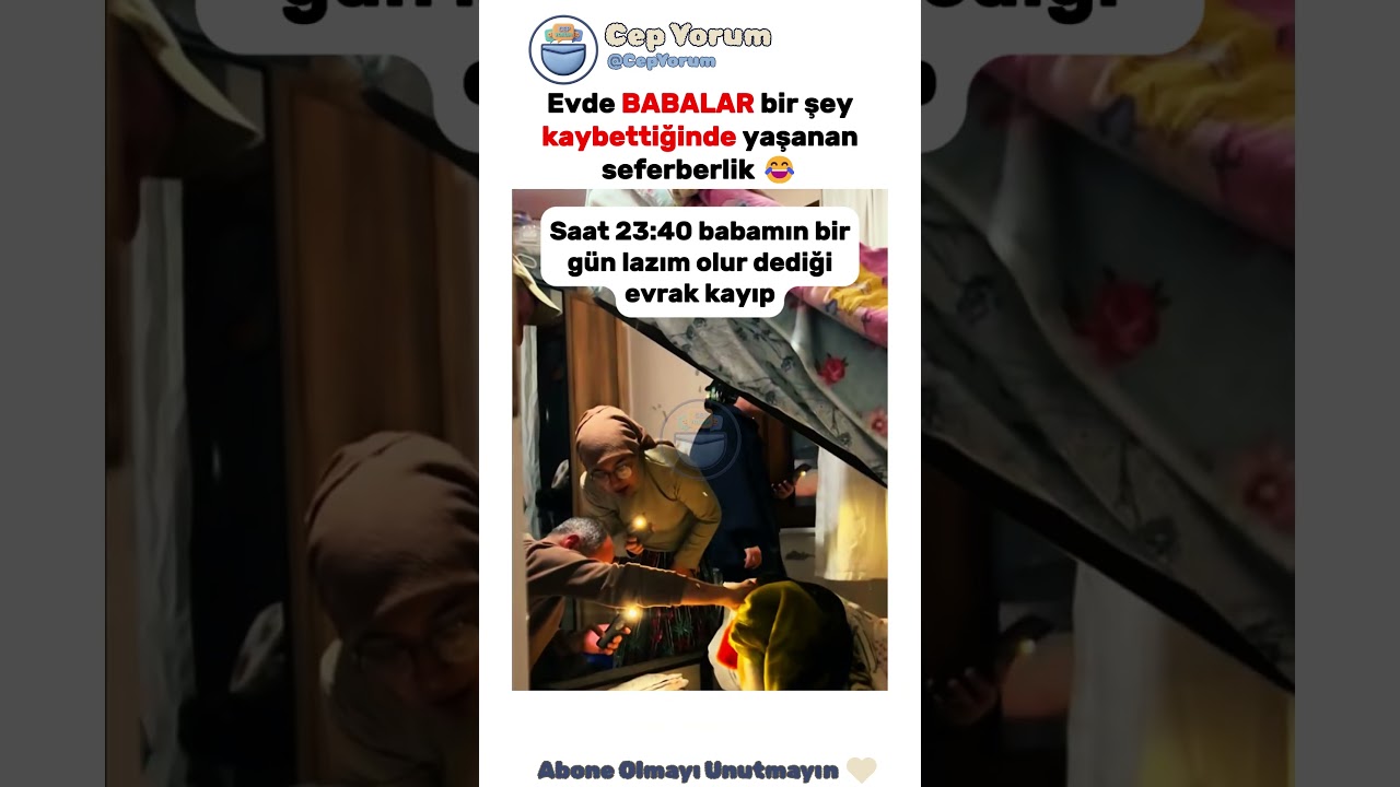 Evde BABALAR bir şey kaybettiğinde yaşanan seferberlik 😂