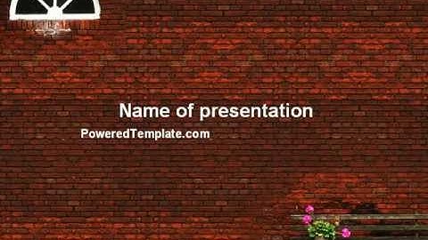 Brick Wall PowerPoint Template by PoweredTemplate.com