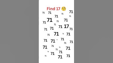 Find 17 numbers🧐. #maths #puzzle #iqtest #pehali #viralvideo #trending