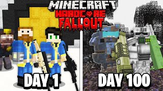 We Survived 100 Days in a Fallout Zombie Apocalypse in Hardcore Minecraft