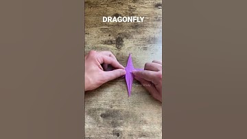 DRAGONFLY EASY TUTORIAL | HOW TO MAKE DRAGONFLY ORIGAMI | KIRIGAMI DRAGONFLY | PAPERCRAFT FOLDING