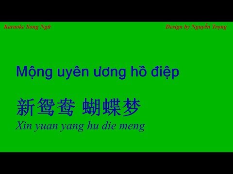 Karaoke Song Ngữ - Mộng uyên ương hồ điệp - 新鸳鸯蝴蝶梦 (Ab Maj)