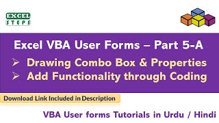 Excel VBA User Form: Combo Box Properties & Functionality in Excel | Combo box Customization