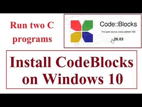 How to install CodeBlocks IDE and run first C program