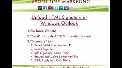 How to Upload HTML Signature to Windows Outlook