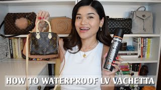 HOW TO WATERPROOF AND PROTECT YOUR LOUIS VUITTON VACHETTA LEATHER WITH  COLLONIL CARBON PRO 