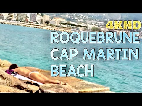 THE BEACH IN ROQUEBRUNE & CAP MARTIN, FRANCE 4KHD